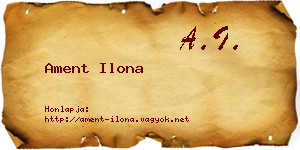 Ament Ilona névjegykártya