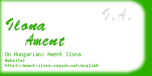 ilona ament business card
